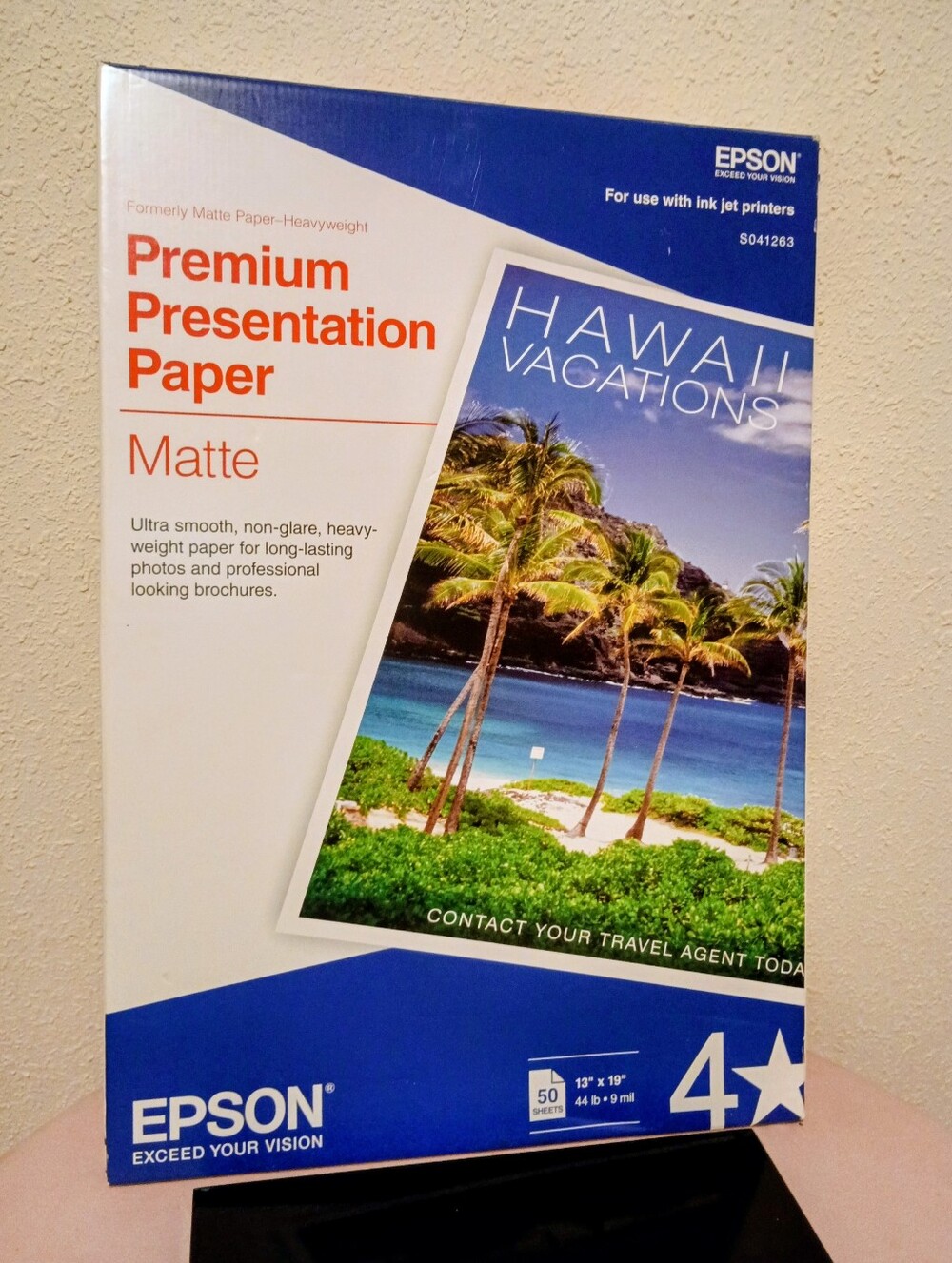 Epson Premium Presentation Paper Matte, specifically the large 13" x 19" size (5